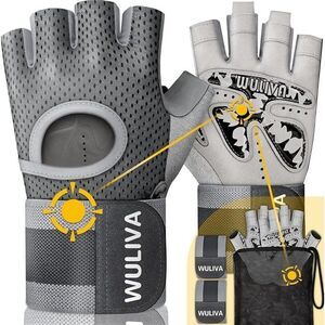 Workout Gloves for Men and Women Medium Gray‎